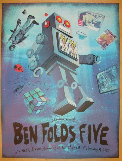 2013 Ben Folds Five - Seattle Silkscreen Concert Poster by Jon Smith