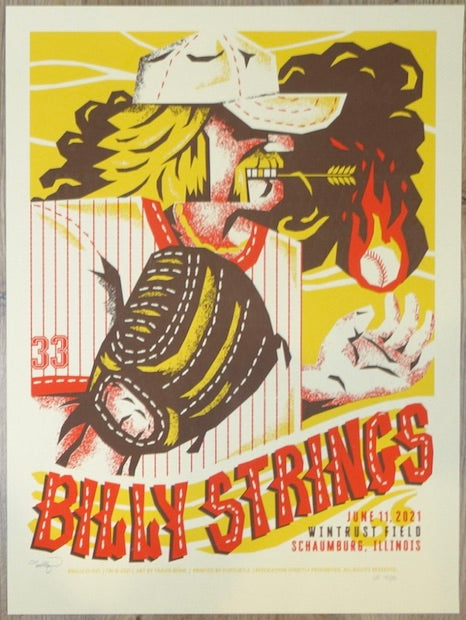 2021 Billy Strings - Schaumburg I Silkscreen Concert Poster by Furturtle