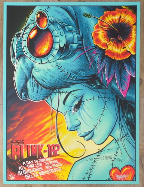 2016 Blink-182 - Albuquerque Silkscreen Concert Poster by Maxx242