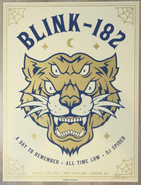 2016 Blink-182 - Camden Silkscreen Concert Poster by Ian Williams