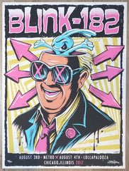 2017 Blink-182 - Lollapalooza Silkscreen Concert Poster by Brandon Heart