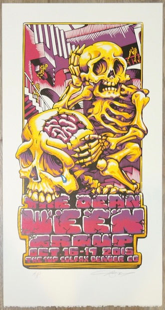 2015 Dean Ween Group - Denver Linocut Concert Poster by AJ Masthay