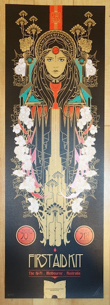 2014 First Aid Kit - Melbourne Silkscreen Concert Poster by Ken Taylor