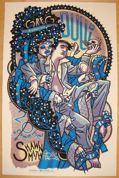 2010 Greg Dulli - Portland Silkscreen Concert Poster by Guy Burwell ...