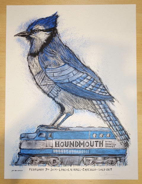 2014 Houndmouth - Chicago Silkscreen Concert Poster by Dan Grzeca