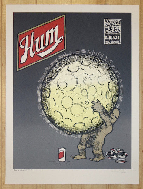 2016 Hum - Athens Silkscreen Concert Poster by Jay Ryan