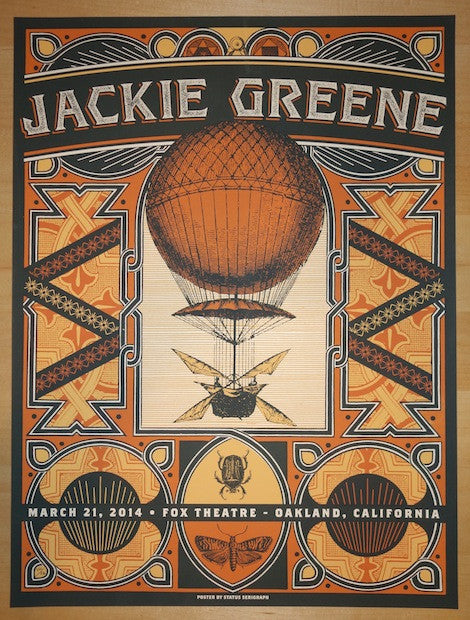 2014 Jackie Green - Oakland Concert Poster by Status Serigraph