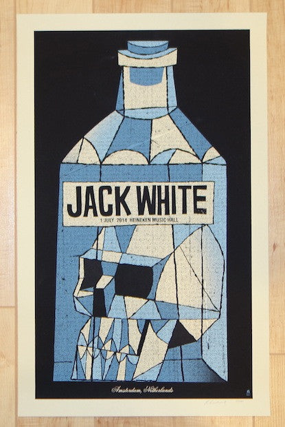 2014 Jack White - Amsterdam Silkscreen Concert Poster by Methane