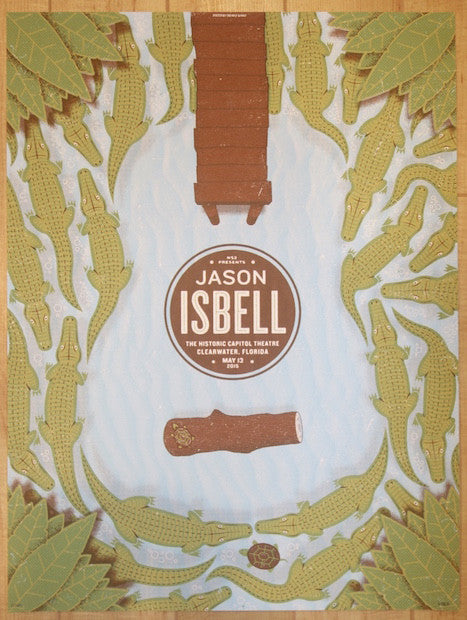 2015 Jason Isbell - Clearwater Silkscreen Concert Poster by Half and Half