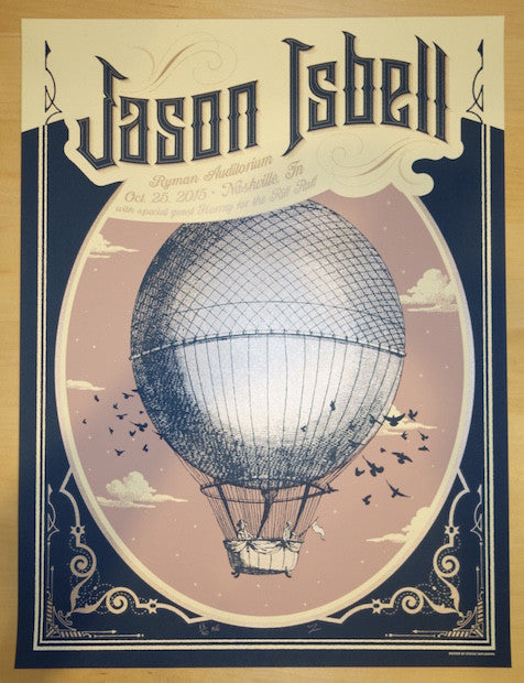 2015 Jason Isbell - Nashville III Silkscreen Concert Poster by Status