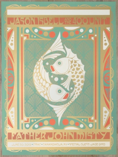 2019 Jason Isbell - Canandaigua Silkscreen Concert Poster by Nate Duval