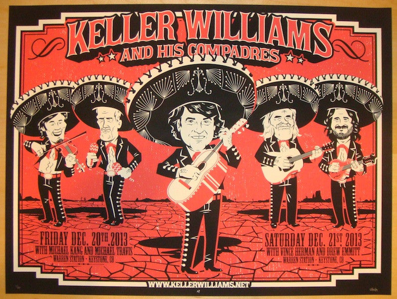 2013 Keller Williams - Keystone Silkscreen Concert Poster by Darin Shock