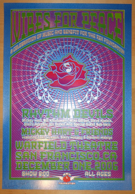 2006 Mickey Hart - San Francisco Concert Poster by Dave Hunter & Ron D ...