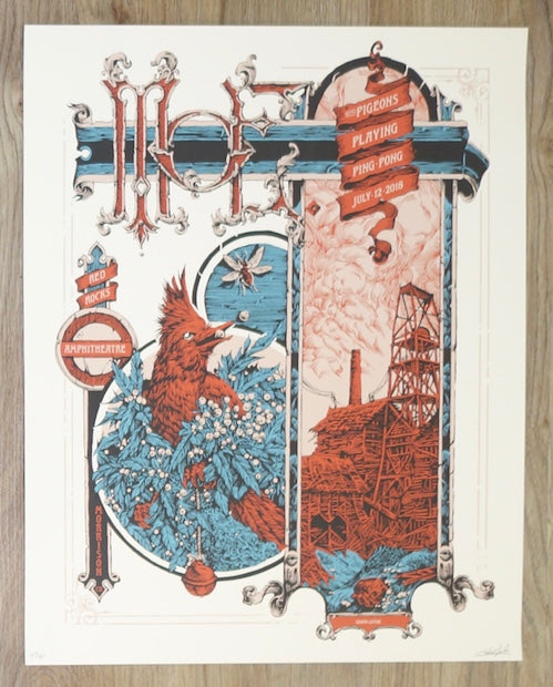 2018 Moe. - Red Rocks Silkscreen Concert Poster by Calvin Laituri