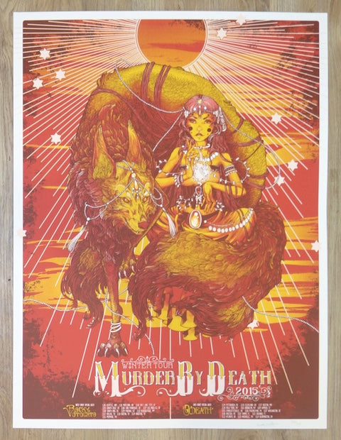 2015 Murder by Death - Winter Tour Silkscreen Concert Poster by Erica Williams