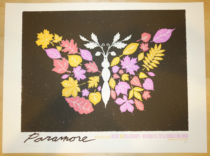 2013 Paramore - Nashville Silkscreen Concert Poster by Andrew Vastagh