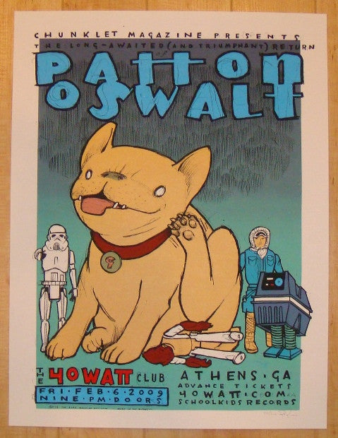 2009 Patton Oswalt - Athens Concert Poster by Jay Ryan