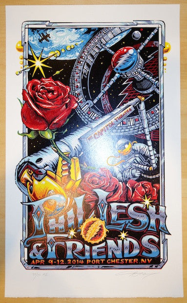 2014 Phil Lesh - Port Chester II Linocut Concert Poster by AJ Masthay