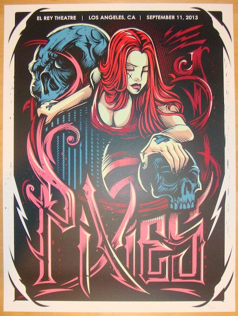 2013 The Pixies - Los Angeles III Silkscreen Concert Poster by Dayne Henry Jr.