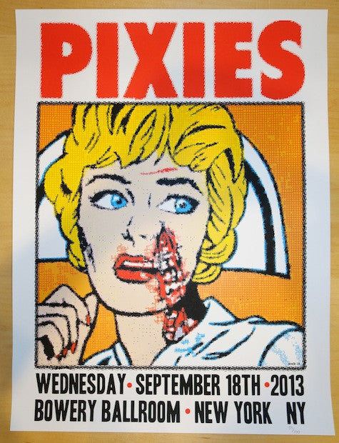 2013 The Pixies - NYC II Silkscreen Concert Poster by Frank Kozik