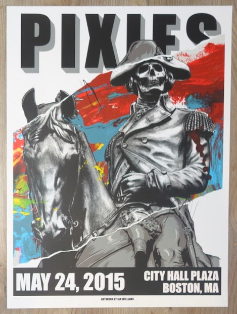 2015 The Pixies - Boston Silkscreen Concert Poster by Ian Williams