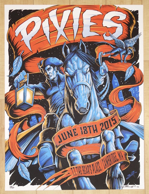 2015 The Pixies - Cambridge Silkscreen Concert Poster by Brandon Heart