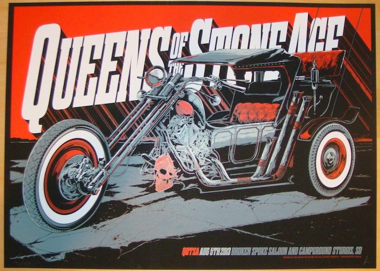 2013 Queens of the Stone Age - Sturgis Silkscreen Concert Poster by Ken Taylor