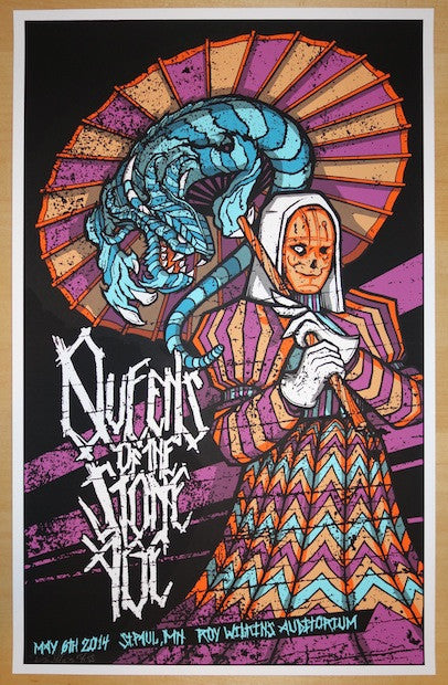 2014 Queens of the Stone Age - St. Paul Silkscreen Concert Poster by Brad Klausen