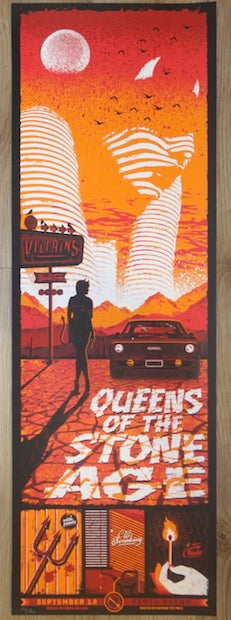 2018 Queens of the Stone Age - Perth Silkscreen Concert Poster by Adam Collins