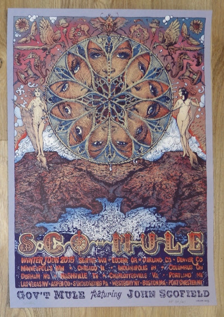 2015 Gov't Mule & John Scofield - Winter Tour Silkscreen Concert Poste ...