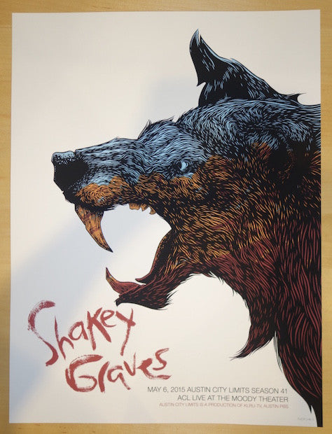 2015 Shakey Graves - Austin City Limits Silkscreen Concert Poster by John Vogl