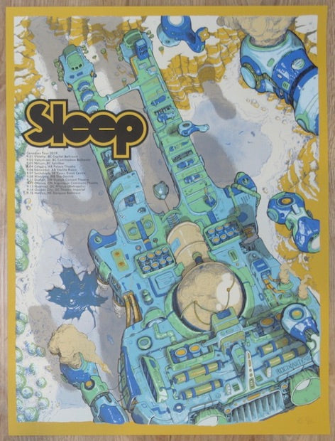 2019 Sleep - Canada Tour Silkscreen Concert Poster by Dave Kloc