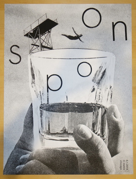 2014 Spoon - Chicago Silkscreen Concert Poster by Nate Duval