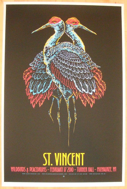 2010 St. Vincent - Milwaukee Concert Poster by Ken Taylor