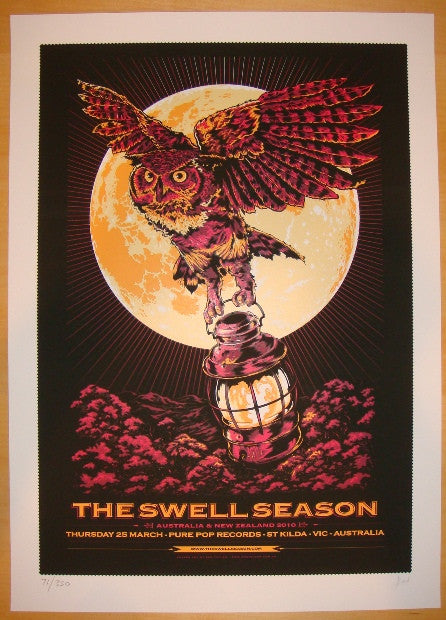 2010 The Swell Season - Silkscreen Concert Poster by Ken Taylor