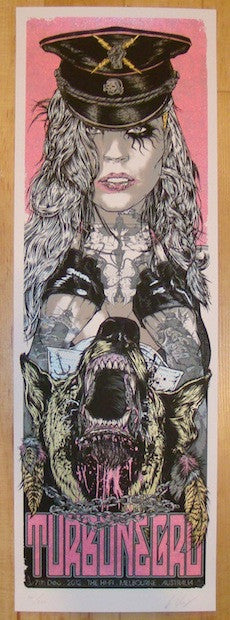 2012 Turbonegro - Melbourne Silkscreen Concert Poster by Rhys Cooper