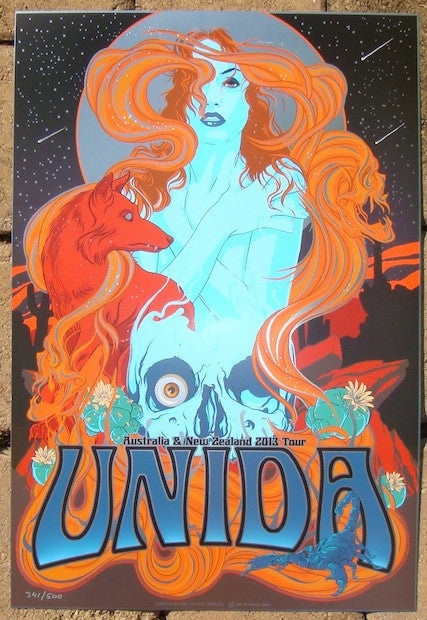 2013 Unida - Australia & NZ Tour Poster by Vance Kelly