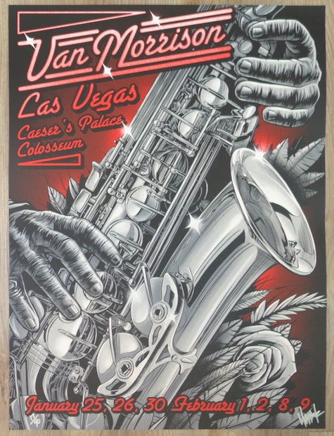 2019 Van Morrison - Las Vegas Silkscreen Concert Poster by Maxx242