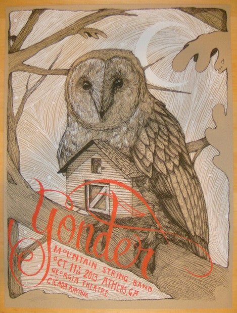 2013 Yonder Mountain String Band - Athens Silkscreen Concert Poster by Zach Landrum